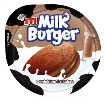 Lewiatan Eti milk burger ciastko z mlekiem i z kakao 35 g oferta