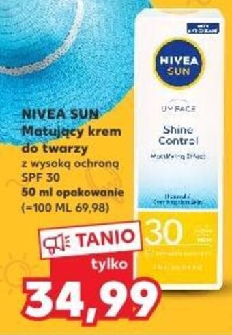Kaufland NIVEA SUN Matujący krem do twarzy 50ml oferta