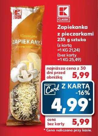 Kaufland Zapiekanka z pieczarkami oferta
