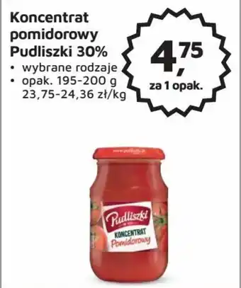 Odido Koncentrat pomidorowy Pudliszki 30% opak. 195-200 g oferta