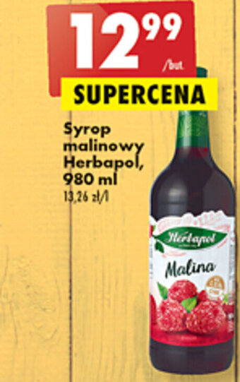 Biedronka Syrop malinowy Herbapol, 980 ml oferta