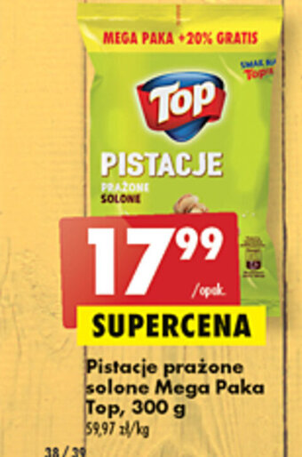 Biedronka Pistacje prażone solone Mega Paka Top, 300 g oferta