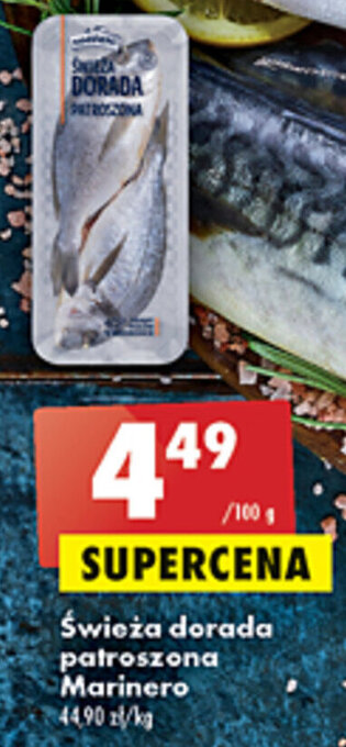 Biedronka Świeża dorada patroszona Marinero 100g oferta