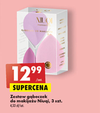 Biedronka Zestaw gąbeczek do makijażu Niuqi, 3 szt. oferta