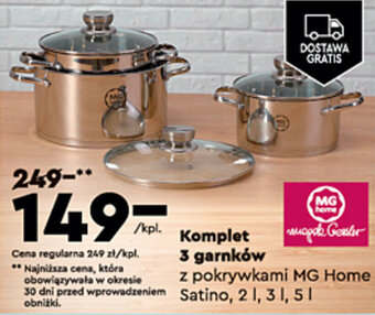 Biedronka Komplet 3 garnków oferta