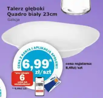 Społem Talerz głęboki Quadro biały 23cm oferta