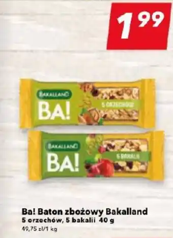 Lewiatan Ba! Baton zbożowy Bakalland 5 orzechów, 5 bakalii 40 g oferta