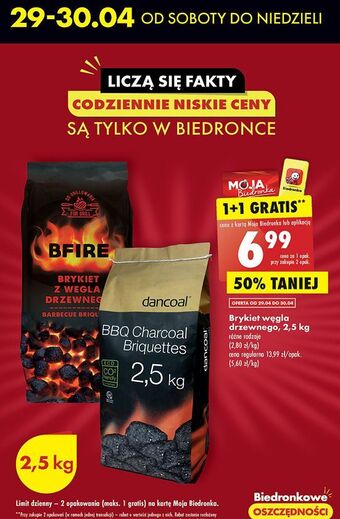 Biedronka Brykiet węgla drzewnego 2.5kg oferta