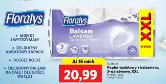 Lidl Papier toaletowy balsam lawenda floralys oferta