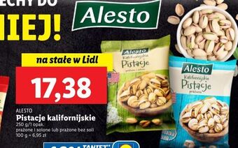 Lidl Pistacje kalifornijskie prażone i solone alesto oferta