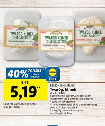 Lidl Twaróg klinek z lubelszczyzny ze szpinakiem i czosnkiem regionalne szlaki oferta