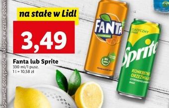 Lidl Napój pomarańczowy fanta oferta