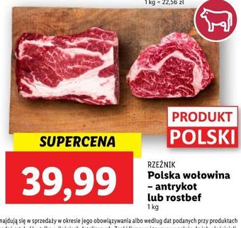 Lidl Stek z rostbefu wołowego rzeźnik codzienna dostawa oferta