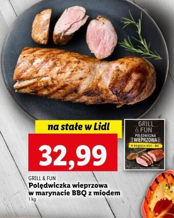Lidl Polędwiczka wieprzowa miód bbq grill and fun oferta