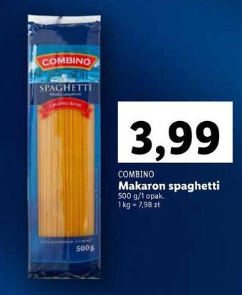 Lidl Makaron spaghetti combino oferta