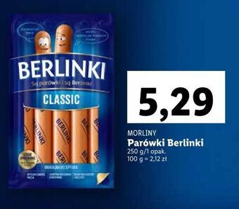 Lidl Parówki classic morliny berlinki oferta