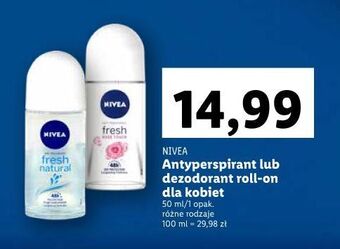 Lidl Dezodorant nivea fresh rose touch oferta