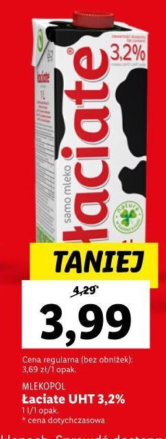 Lidl Mleko 3.2% łaciate oferta