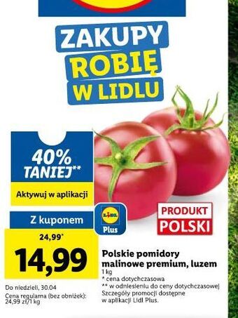 Lidl Pomidory malinowe oferta