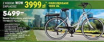 Biedronka Rower hybrydowy elektryczny fantom trekking 18 czerwony trybeco oferta