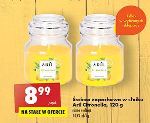 Biedronka Świeca zapachowa citronella aril oferta
