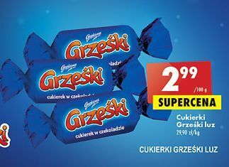 Biedronka Cukierki w czekoladzie grześki oferta