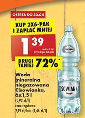 Biedronka Woda niegazowana cisowianka oferta