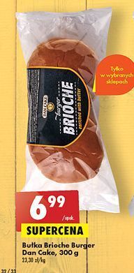Biedronka Burger brioche dan cake oferta