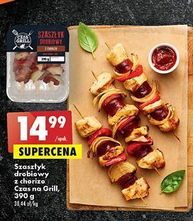 Biedronka Szaszłyk drobiowy z chorizo czas na grill oferta