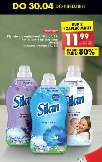 Biedronka Płyn do płukania sensitive & baby silan sensitive oferta