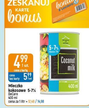 E.Leclerc Mleczko kokosowe 5-7% house of asia oferta