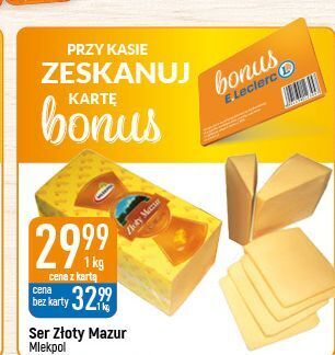 E.Leclerc Ser złoty mazur mlekpol oferta