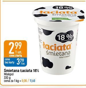 E.Leclerc Śmietana 18 % łaciata oferta