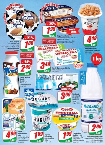 Dino Baton z mlekiem i kakao eti milk burger oferta