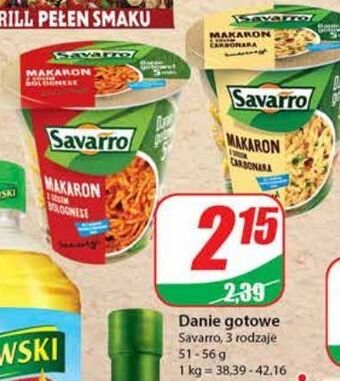 Dino Makaron z sosem carbonara savarro oferta