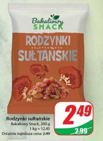 Dino Rodzynki sułtańskie bakaliowy snack oferta