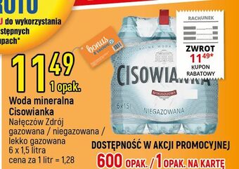 E.Leclerc Woda lekko gazowana cisowianka oferta