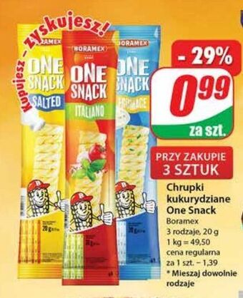 Dino Chrupki kukurydziane one snack salted boramex oferta