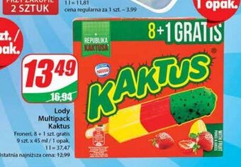Dino Lody cytrynowo-truskawkowe nestle kaktus oferta