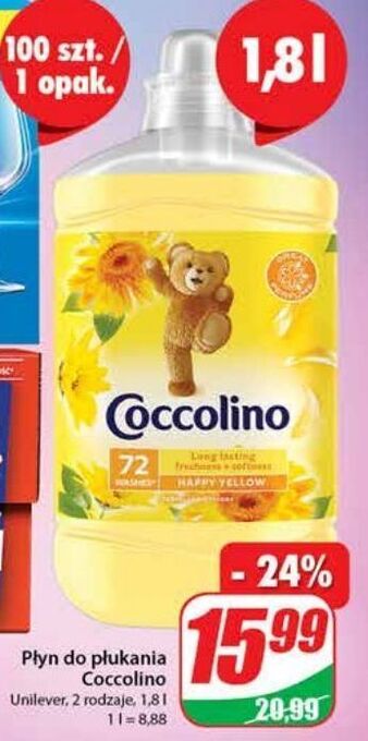 Dino Płyn do płukania happy yellow coccolino oferta