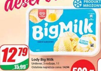 Dino Lody śmietankowe algida big milk oferta
