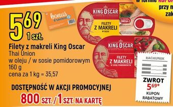 E.Leclerc Filety z makreli w sosie pomidorowym king oscar oferta