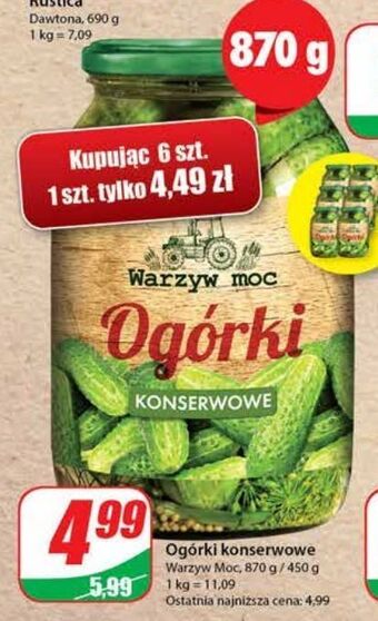 Dino Ogorki konserwowe warzyw moc oferta