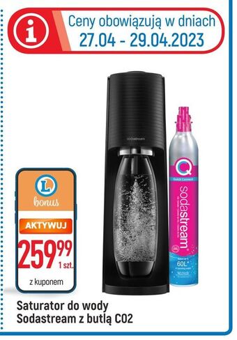 E.Leclerc Saturator ekspres crystak black + 2 butelki sodastream oferta
