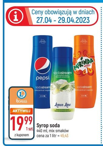E.Leclerc Sok do przygotowania napojów gazowanych lemon lime sodastream oferta