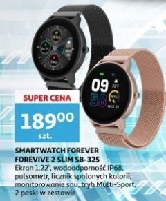Auchan Smartwatch slim sb-325 czarny forever oferta