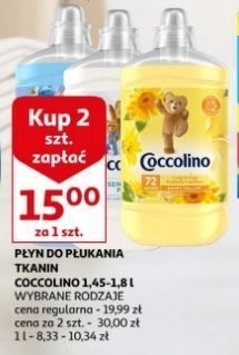 Auchan Płyn do płukania blue splash coccolino oferta
