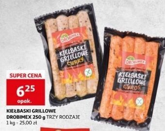 Auchan Kiełbaski grillowe curry drobimex oferta