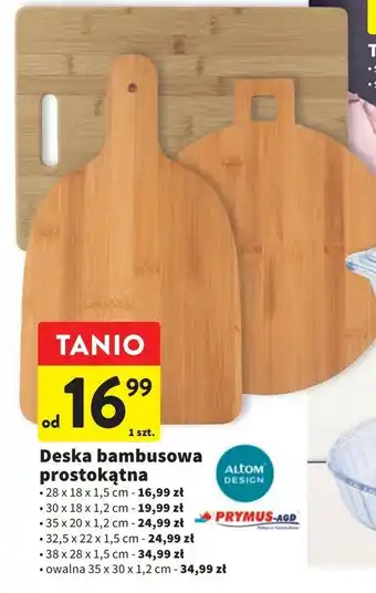 Intermarche Deska bambusowa 38 x 28 x 1.5 cm oferta