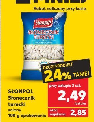 Kaufland Słonecznik turecki prażony i solony słonpol oferta